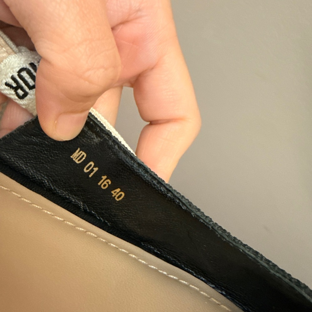 Dior Black and Cream J'Adior Slingback Flats - Picture 8 of 14